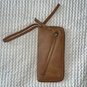 Free People Vegan Leather Wristlet Wallet